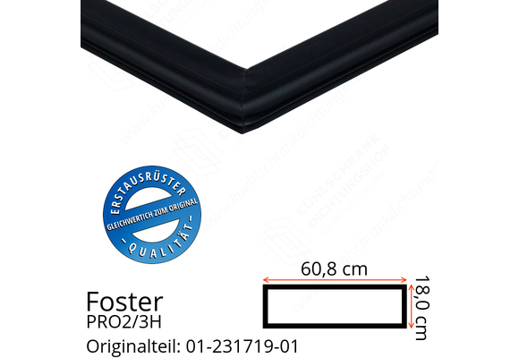 Foster PRO2/3H Schubladedichtung 18,0 x 60,8 cm