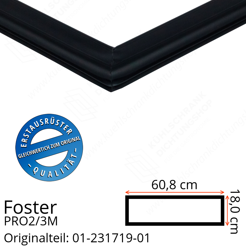 Foster PRO2/3M Schubladedichtung 18,0 x 60,8 cm
