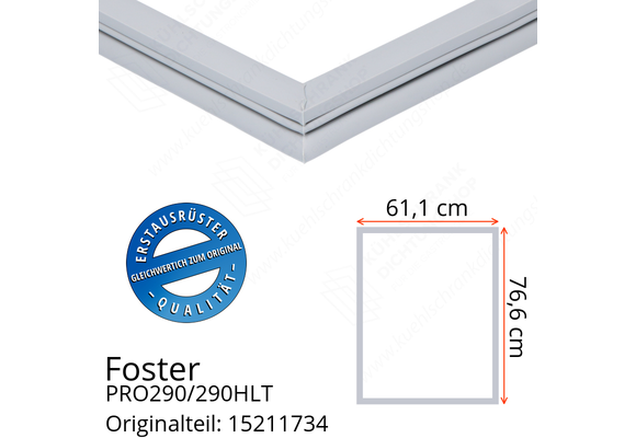 Foster PRO290/290HLT Türdichtung 76,6 x 61,1 cm