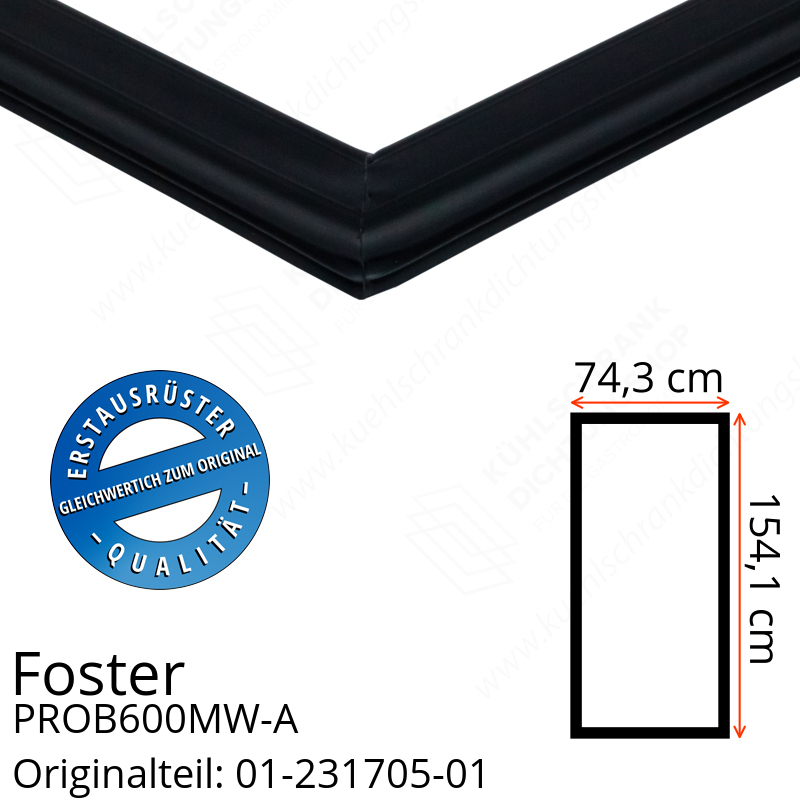 Foster PROB600MW-A Türdichtung 154,1 x 74,3 cm