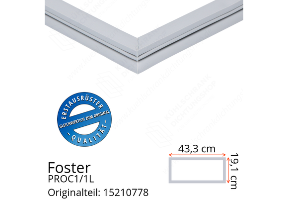 Foster PROC1/1L Schubladedichtung 19,1 x 43,3 cm