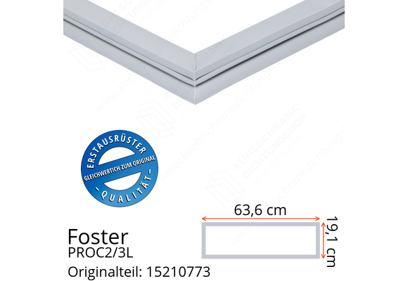 Foster PROC2/3L Schubladedichtung 19,1 x 63,6 cm