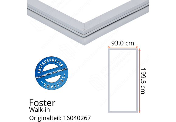 Foster Walk-in Türdichtung 199,5 x 93,0 cm