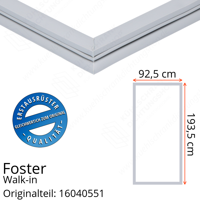 Foster Walk-in Türdichtung 193,5 x 92,5 cm