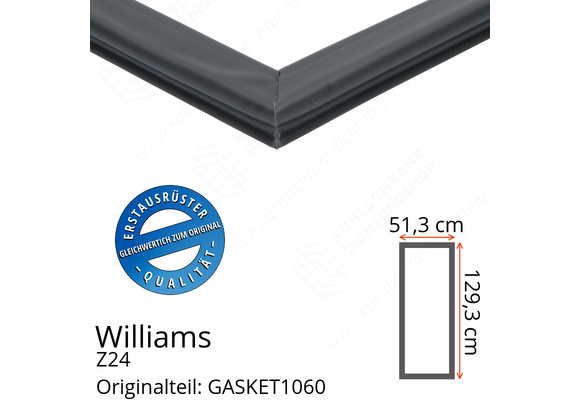 Williams Z24 Türdichtung 129,3 x 51,3 cm