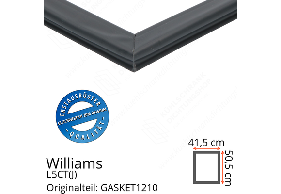 Williams L5CT(J) Türdichtung 50,5 x 41,5 cm
