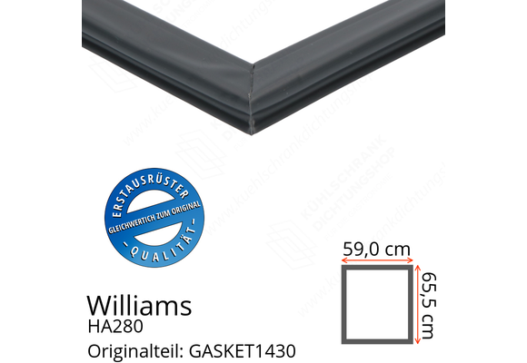 Williams HA280 Türdichtung 65,5 x 59,0 cm