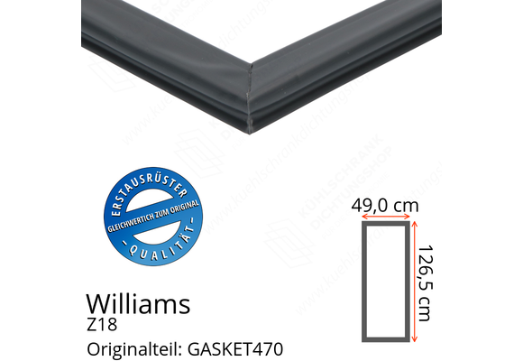 Williams Z18 Türdichtung 126,5 x 49,0 cm