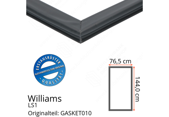 Williams LS1 Türdichtung 144,0 x 76,5 cm