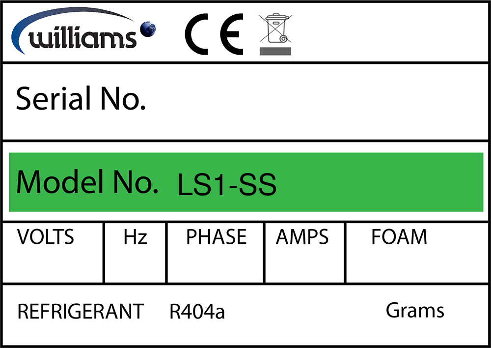 Williams LS1-SS Türdichtung 144,0 x 76,5 cm
