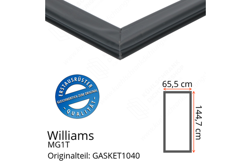 Williams MG1T Türdichtung 144,7 x 65,5 cm