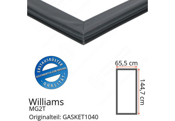 Williams MG2T Türdichtung 144,7 x 65,5 cm