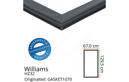 Williams HZ32 Türdichtung 129,5 x 67,0 cm