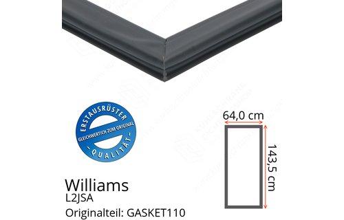 Williams L2JSA Türdichtung 143,5 x 64,0 cm