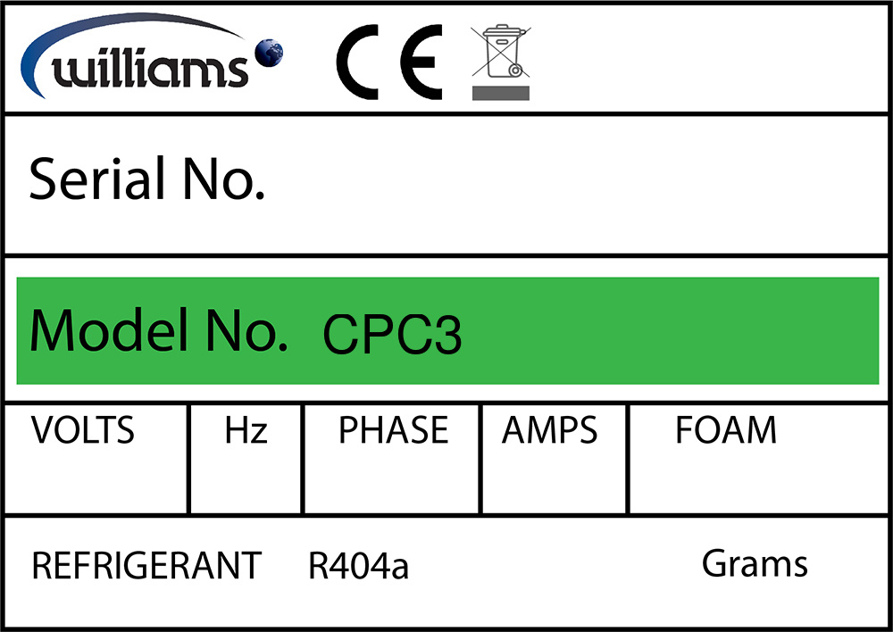 Williams CPC3 Türdichtung 65,9 x 44,5 cm