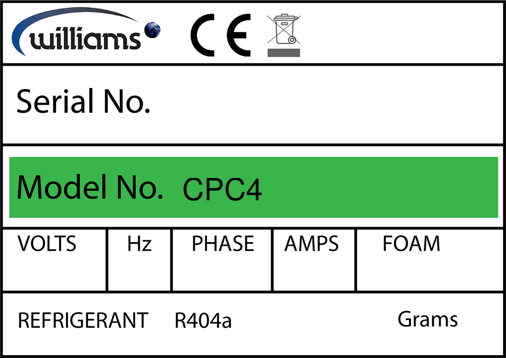 Williams CPC4 Türdichtung 65,9 x 44,5 cm