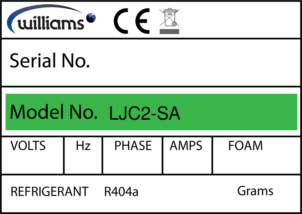 Williams LJC2-SA Türdichtung 65,9 x 44,5 cm