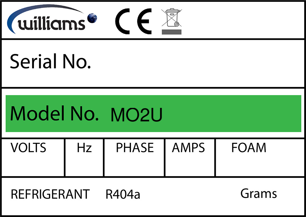 Williams MO2U Türdichtung 65,9 x 44,5 cm