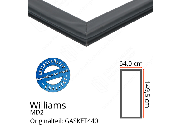 Williams MD2 Türdichtung 149,5 x 64,0 cm