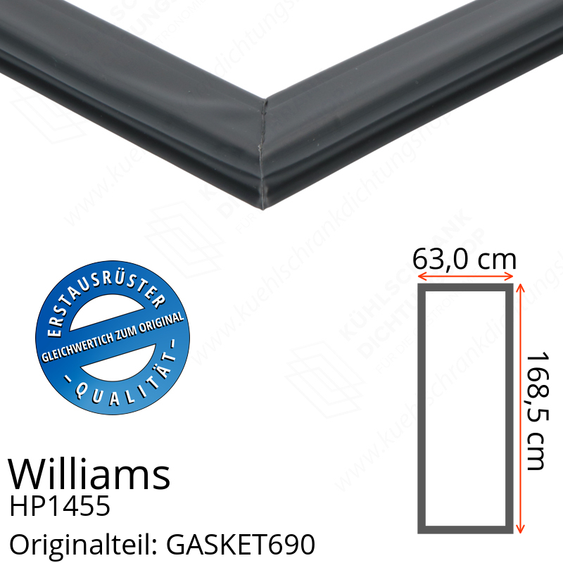 Williams HP1455 Türdichtung 168,5 x 63,0 cm