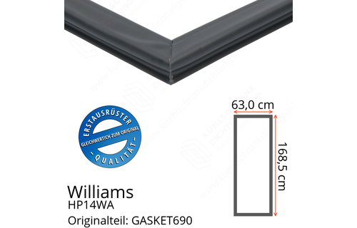 Williams HP14WA Türdichtung 168,5 x 63,0 cm