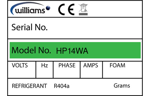 Williams HP14WA Türdichtung 168,5 x 63,0 cm