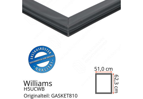 Williams H5UCWB Türdichtung 62,3 x 51,0 cm