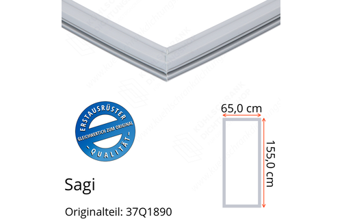 Sagi Türdichtung 155,0 x 65,0 cm Ersatzteil: 37Q1890 für verschiedene Modelle