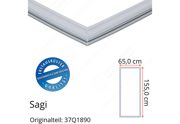 Sagi Türdichtung 155,0 x 65,0 cm Ersatzteil: 37Q1890 für verschiedene Modelle