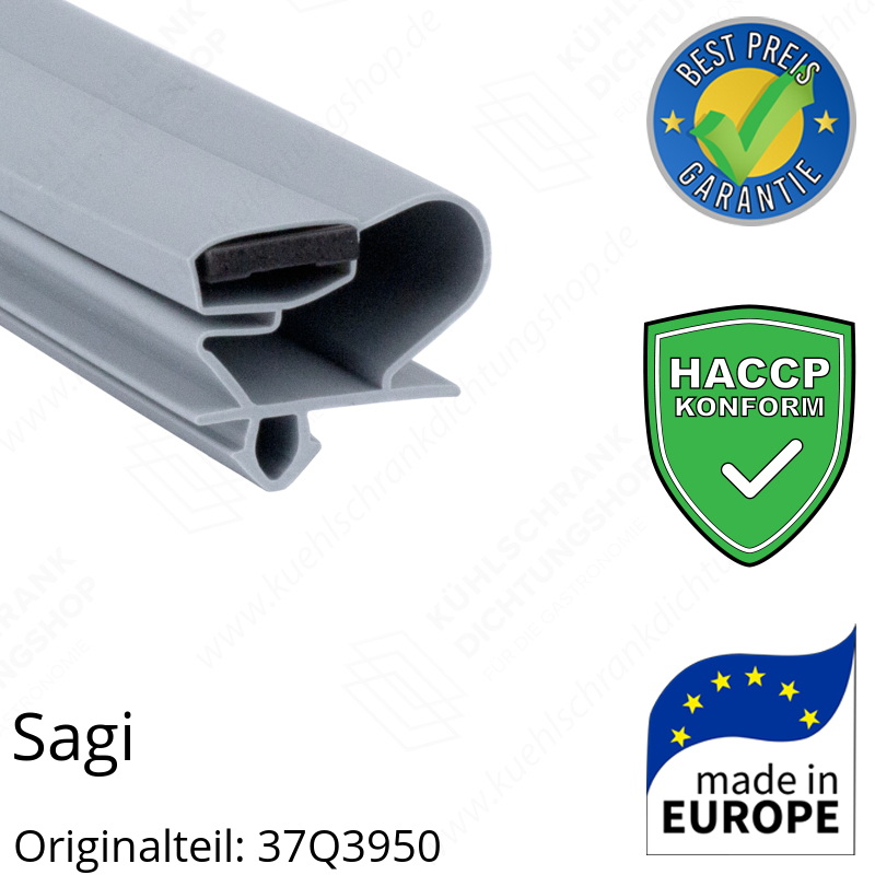 Sagi Schubladendichtung 26,5 x 38,6 cm Ersatzteil: 37Q3950 für verschiedene Modelle