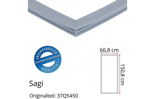 Sagi Türdichtung 150,8 x 66,8 cm Ersatzteil: 37Q5450 für verschiedene Modelle