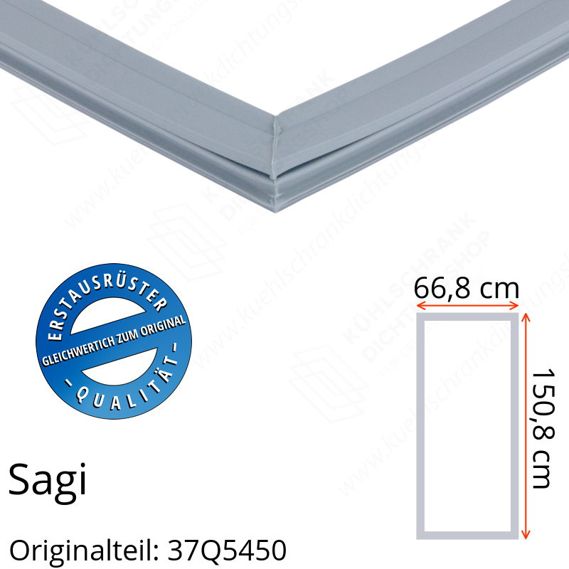 Sagi Türdichtung 150,8 x 66,8 cm Ersatzteil: 37Q5450 für verschiedene Modelle