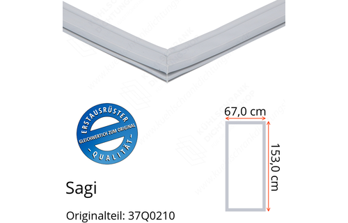 Sagi Türdichtung 153,0 x 67,0 cm Ersatzteil: 37Q0210 für verschiedene Modelle