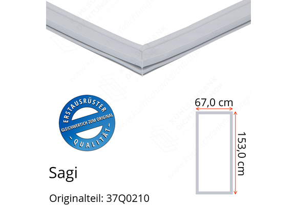 Sagi Türdichtung 153,0 x 67,0 cm Ersatzteil: 37Q0210 für verschiedene Modelle