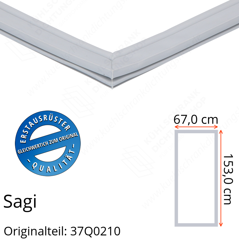 Sagi Türdichtung 153,0 x 67,0 cm Ersatzteil: 37Q0210 für verschiedene Modelle