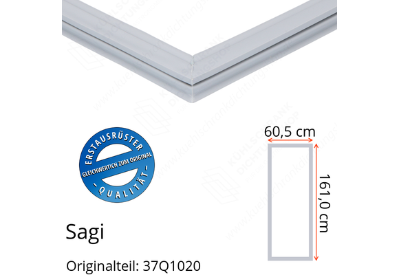 Sagi Türdichtung 161,0 x 60,5 cm Ersatzteil: 37Q1020 für verschiedene Modelle