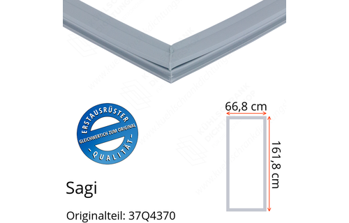Sagi Türdichtung 161,8 x 66,8 cm Ersatzteil: 37Q4370 für verschiedene Modelle