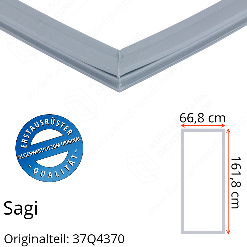 Sagi Türdichtung 161,8 x 66,8 cm Ersatzteil: 37Q4370 für verschiedene Modelle