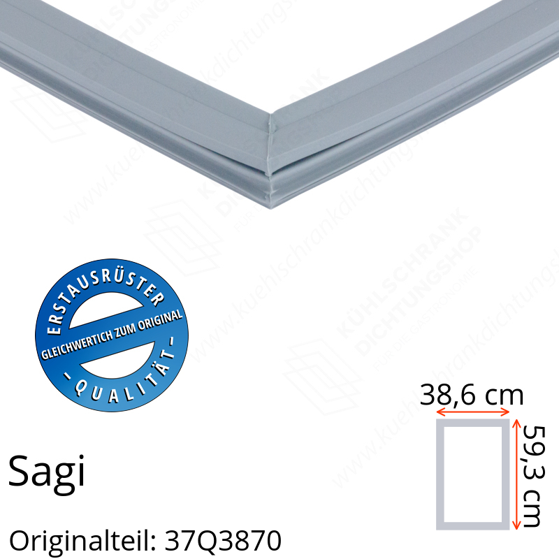 Sagi Türdichtung 59,3 x 38,6 cm Ersatzteil: 37Q3870 für verschiedene Modelle
