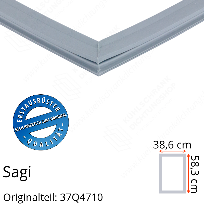 Sagi Türdichtung 58,3 x 38,6 cm Ersatzteil: 37Q4710 für verschiedene Modelle