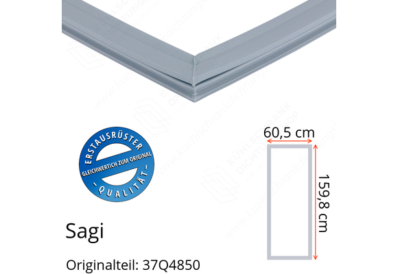 Sagi Türdichtung 159,8 x 60,5 cm Ersatzteil: 37Q4850 für verschiedene Modelle