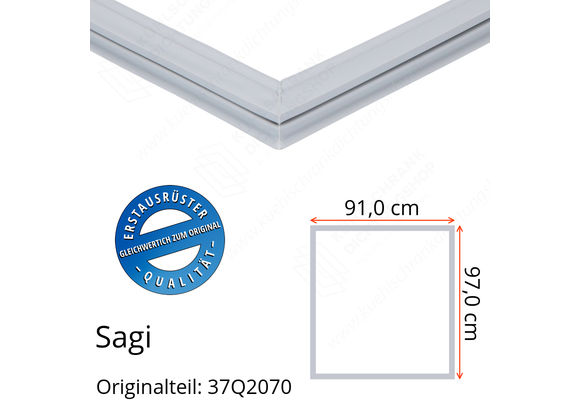 Sagi Türdichtung 97,0 x 91,0 cm Ersatzteil: 37Q2070 für verschiedene Modelle