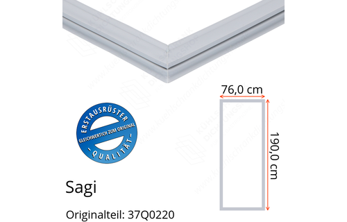 Sagi Türdichtung 190,0 x 76,0 cm Ersatzteil: 37Q0220 für verschiedene Modelle