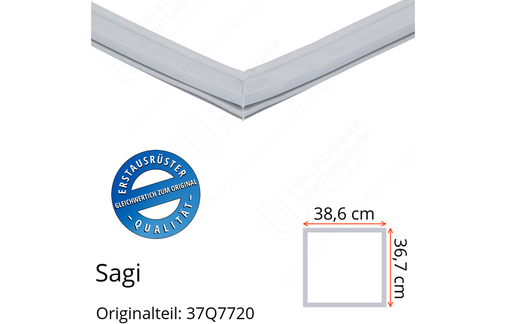 Sagi Schubladendichtung 36,7 x 38,6 cm Ersatzteil: 37Q7720 für verschiedene Modelle