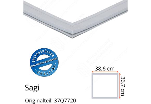 Sagi Schubladendichtung 36,7 x 38,6 cm Ersatzteil: 37Q7720 für verschiedene Modelle