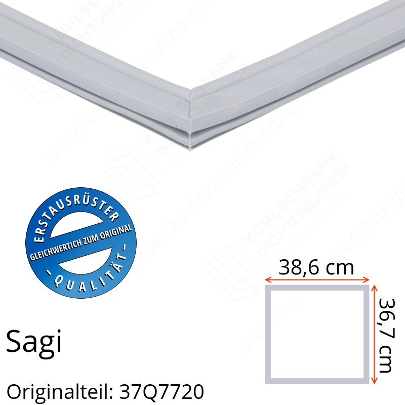 Sagi Schubladendichtung 36,7 x 38,6 cm Ersatzteil: 37Q7720 für verschiedene Modelle