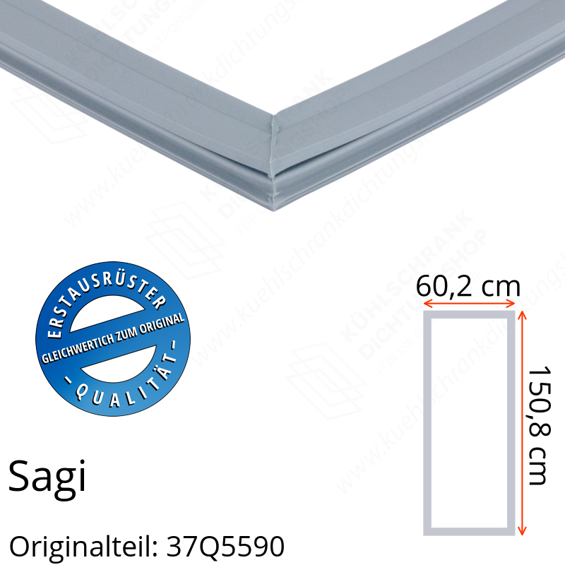 Sagi Türdichtung 150,8 x 60,2 cm Ersatzteil: 37Q5590 für verschiedene Modelle