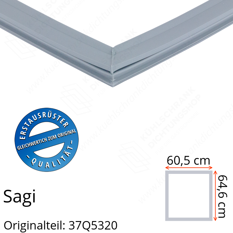 Sagi Türdichtung 64,6 x 60,5 cm Ersatzteil: 37Q5320 für verschiedene Modelle