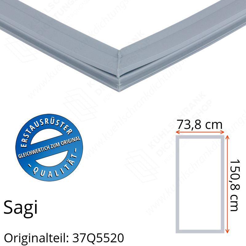 Sagi Türdichtung 150,8 x 73,8 cm Ersatzteil: 37Q5520 für verschiedene Modelle