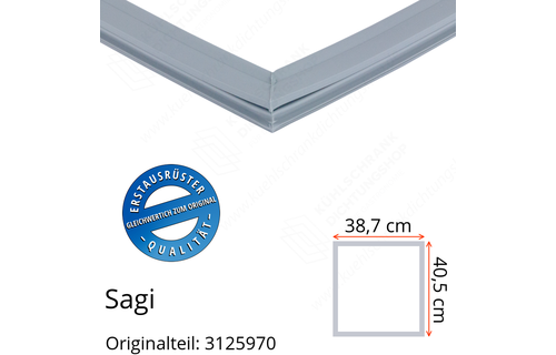 Sagi Schubladendichtung 40,5 x 38,7 cm Ersatzteil: 3125970 für verschiedene Modelle